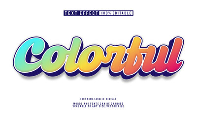 Editable text effect with an elegant and colorful design.