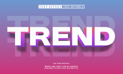 Trendy 3D editable text effect for modern and stylish designs.