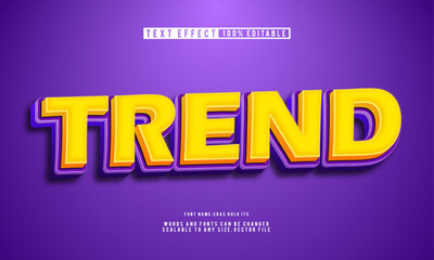 Trendy 3D editable text effect for modern and stylish designs.