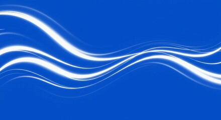 Abstract blue wave design with water-like motion lines, a vector illustration for artistic backgrounds