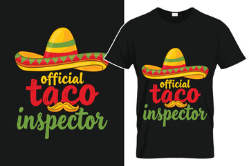 Official Taco Inspector T-Shirt Design