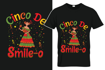 Cinco De Mayo Smile-O T-Shirt Design