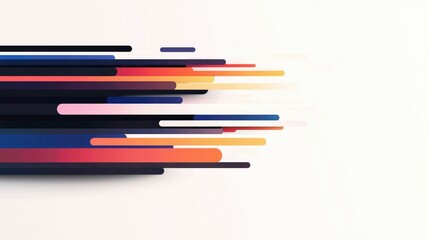 Fototapeta premium Abstract colorful lines moving swiftly across the screen, suitable for backgrounds