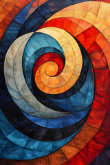 Fototapeta premium Chaotic Symphony: The Interplay of Emotion and Form in Abstract Waves