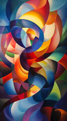 Obraz premium Chaotic Symphony: The Interplay of Emotion and Form in Abstract Waves