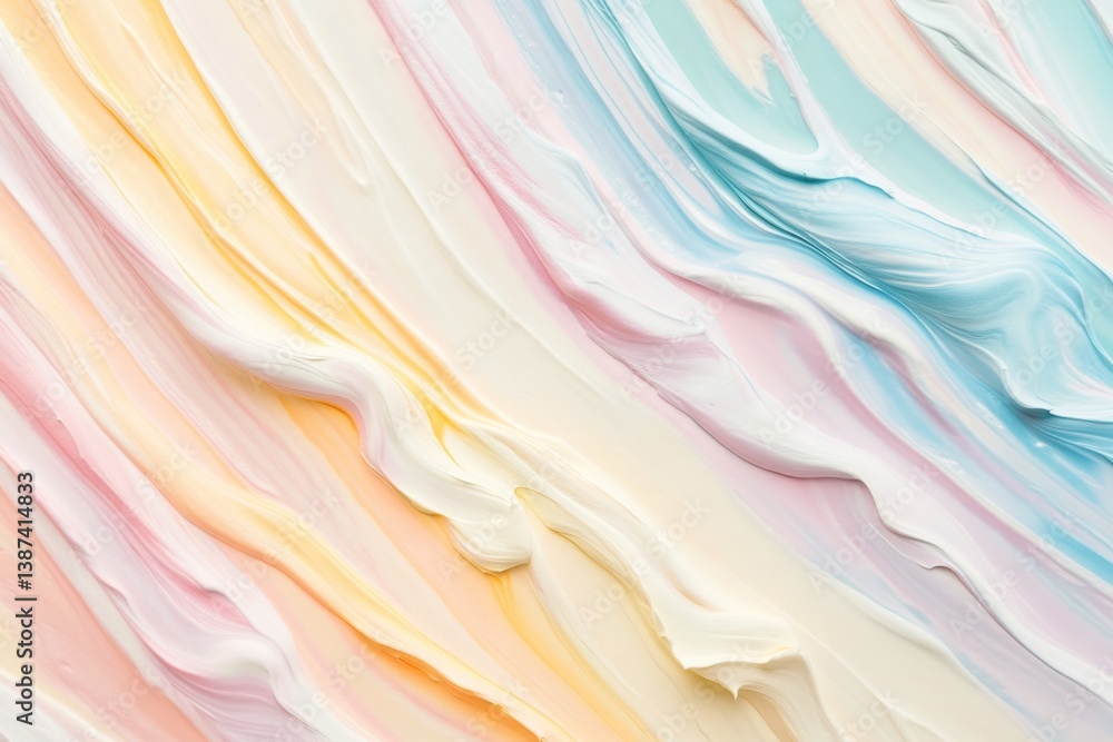Poster bright pastel swirl of colors creating a soft, fluid texture on a canvas