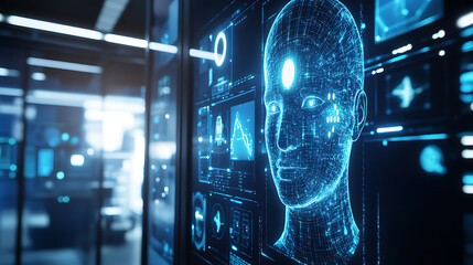 An AI powered system enhancing video surveillance for security purposes by analyzing footage data, AI-assisted facial recognition, and real-time threat detection for safer environments