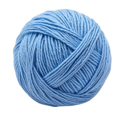 Soft blue yarn ball crafting supplies studio setting artistic concept