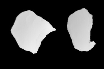 a sheet of torn paper , a template for the design of frames, a mockup