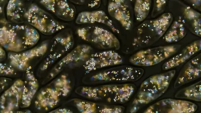 Microorganisms under the microscope  background