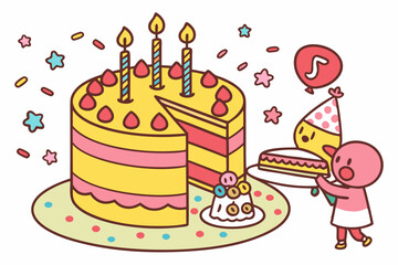 birthday cake with candles