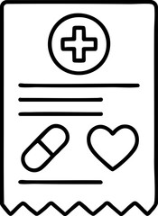 Fototapeta premium Healthcare Costs premium concept. Prescription document with medical symbols and details.