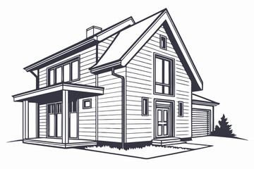 sketch of house