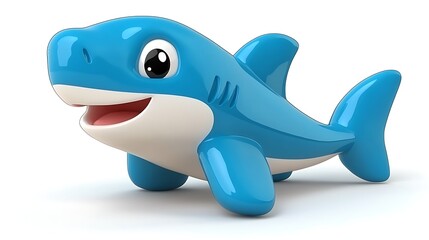 Obraz premium Cute Cartoon Shark.
