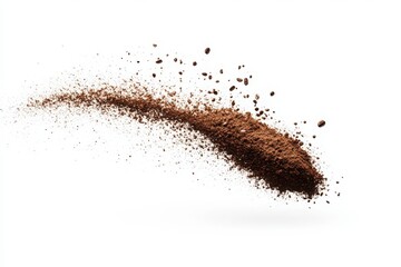 flying coffee powder 