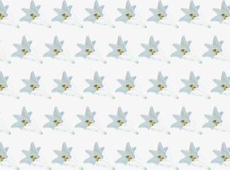 Lilies Vintage Pattern Design Vector Textile