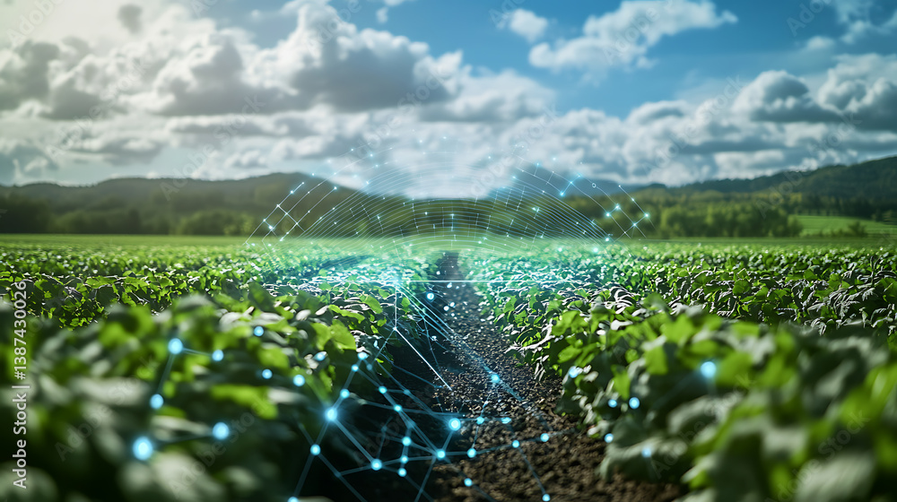 Poster an ai powered system improving agricultural yield prediction by analyzing crop data, ai-assisted wea