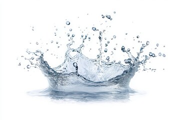 Dynamic Water Splash Crown in Mid-Air