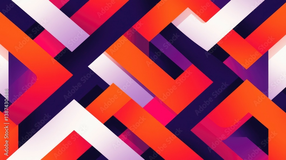 Poster abstract overlapping shapes and gradients create a modern and vibrant background