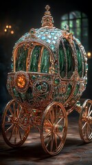 Magnificent gold and crystal carriage high resolution picture