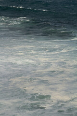 A close-up of the water's surface on Madeira,