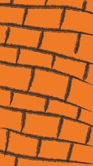 brick wall background orange with abstract lines