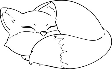 Simple Fox hand drawn illustration