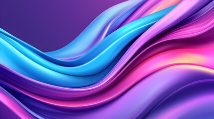 Fototapeta premium Abstract Colorful Background with Glowing Fluid Waves
