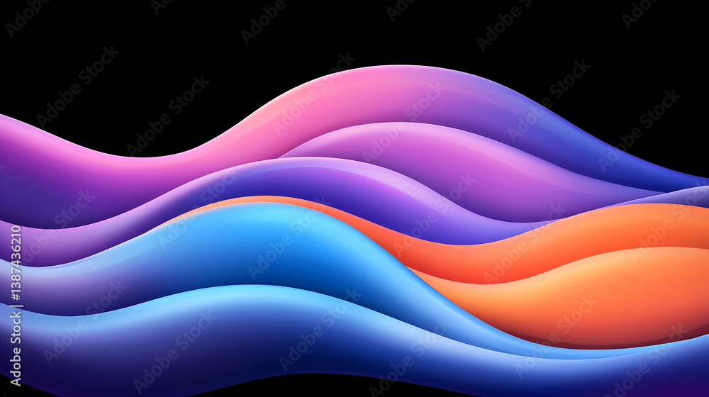Poster abstract colorful waves background with dynamic lines