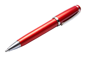 red pen on a transparent background