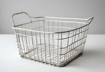 metal Storage basket on white backgroun