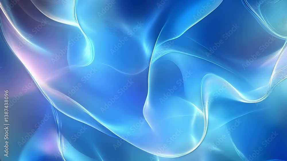 Poster Abstract surface on background in slow motion. Seamless loop.