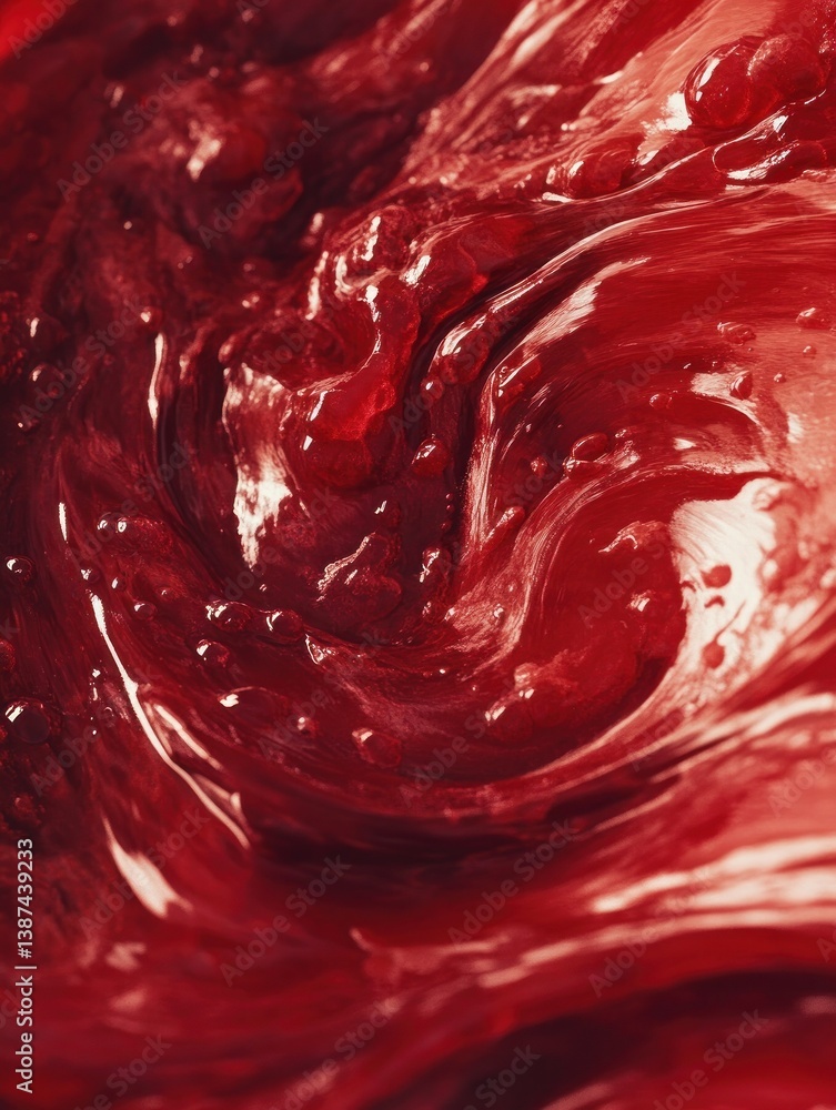 Poster deep crimson swirl abstract with textured surface creating artistic expressions