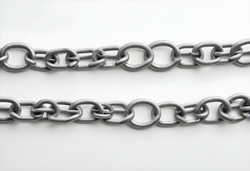 Obraz premium Metal chain isolated on white background