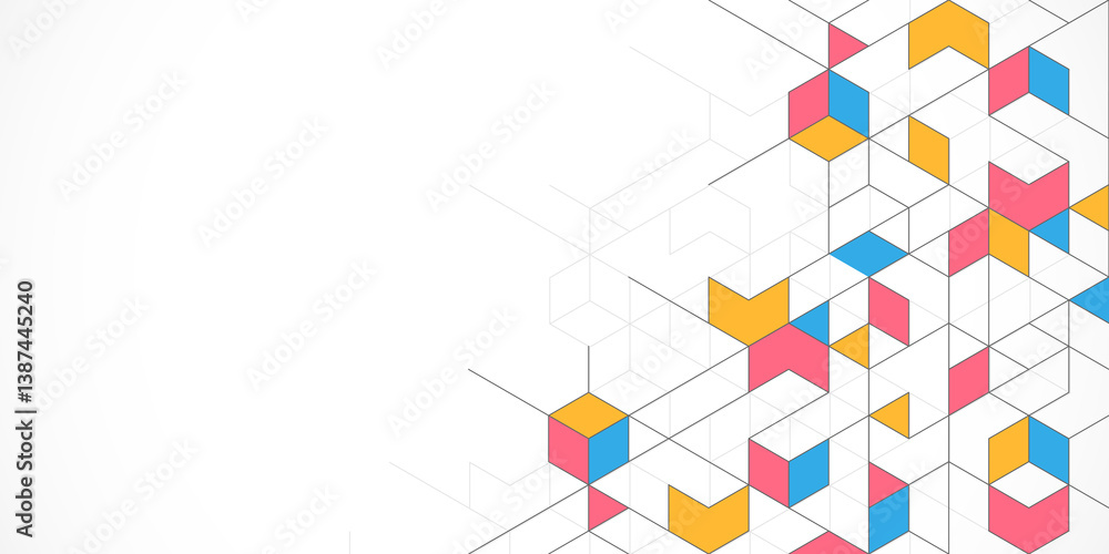 Poster creative idea of modern design with abstract geometric background. minimalistic texture with polygon