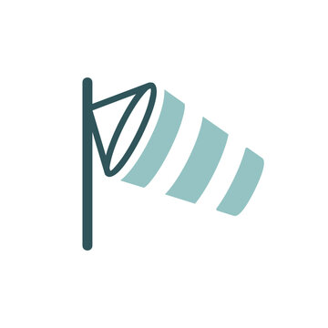Windsocks hanging airport vector icon. Weather sign