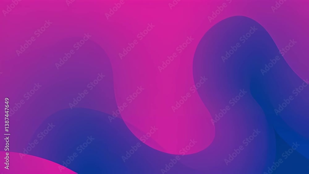 Poster purple and pink gradient waves animation. abstract fluid motion background. dynamic color flow for m