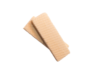A wafer biscuit sticks isolated on a white background.