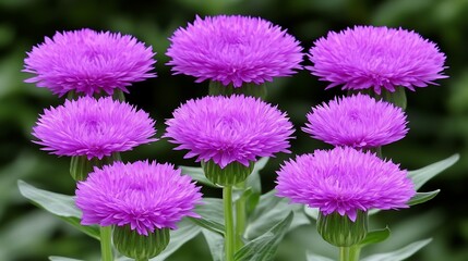 Obraz premium Purple flowers with garden bloom.
