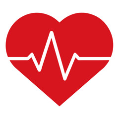 Heartbeat Icon for Health Monitoring, Cardiology, and Medical Apps

