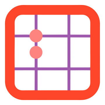 Guitar Chord Grid Icon Music Diagram Symbol for Learning Tabs and Notes

