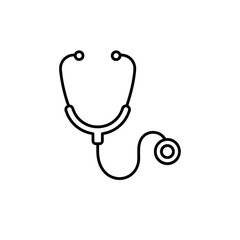 Stethoscope outline design for medical professionals  