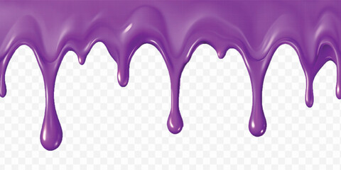 realistic liquid paint dripping down in different colour style isolated on white background