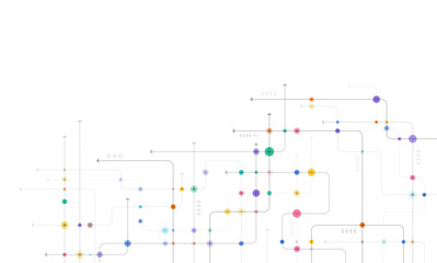 Digital technology background. Concept with technology line. Circuit board background technology