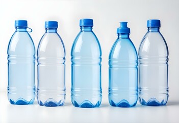 water bottles isolated on white background