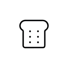 Simple Line Art Illustration of a Slice of Toasted Bread