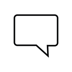Simple Black Speech Bubble Icon