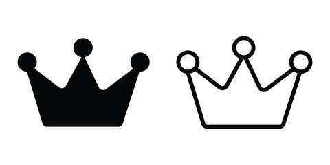 Tcontrasting crown icons on a white background.