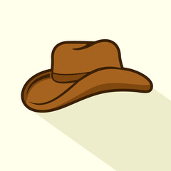brown cowboy hat vector illustration