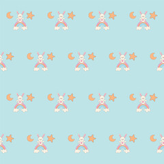 Baby Clothing Textile Seamless Swatch Background. Hand Drawn Doodle Funny Cute Infant Fabric Pattern. Cute Kawaii Whimsical Wrapping, Wallpaper Nursery Design. Vintage Elegant Retro Style. Nappy Cover